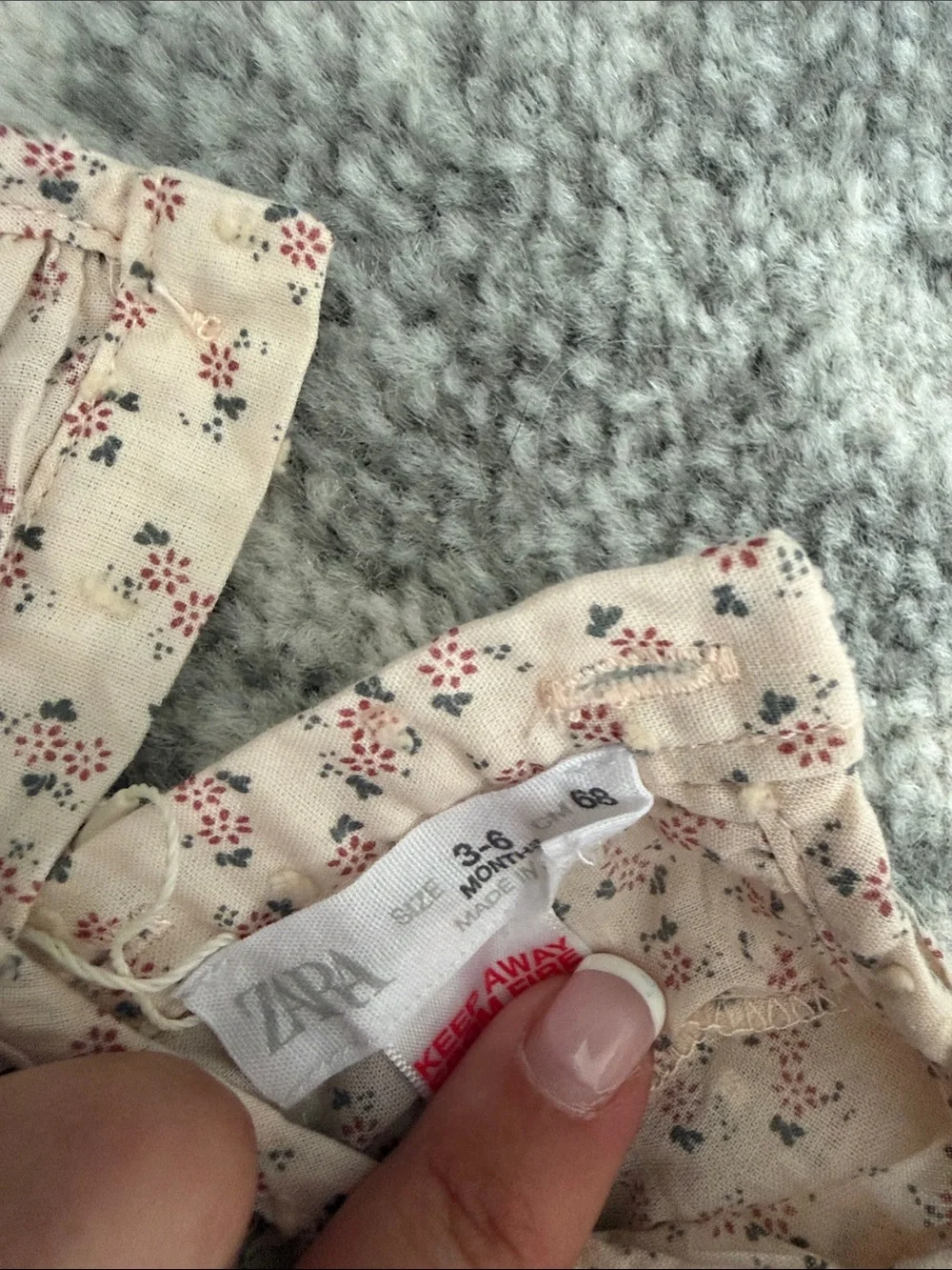 Zara Pink Floral Ruffle Baby Romper